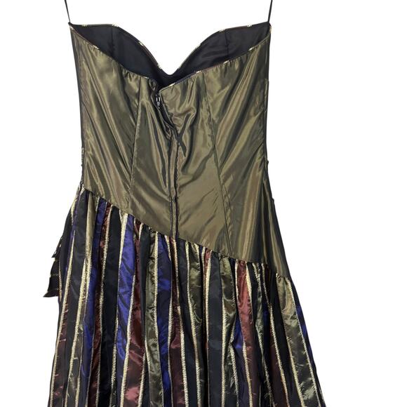 Jessica McClintock Vintage Taffeta Ball Gown Fancy Dress Strapless Size 6 - Picture 12 of 16